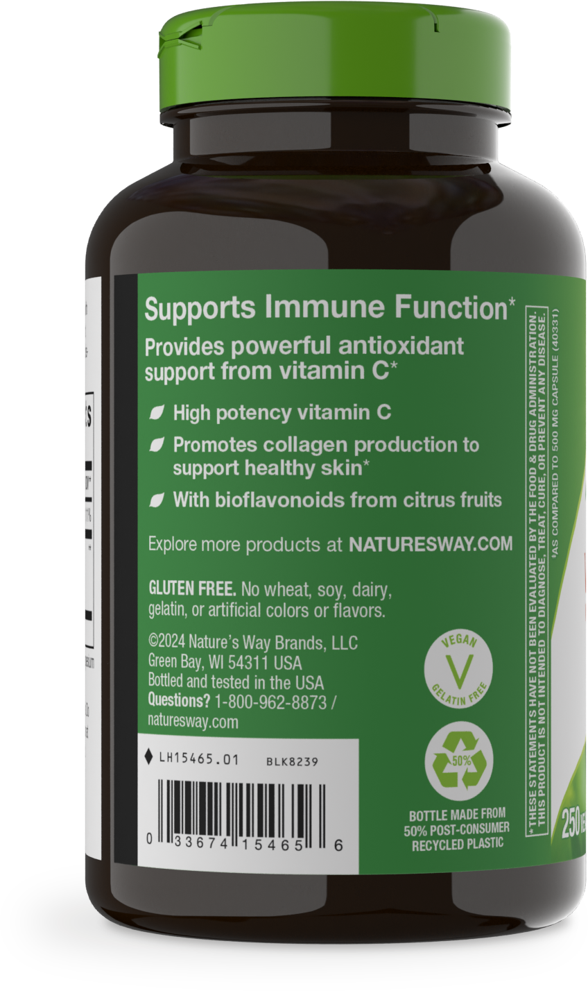 <{%MAIN3_15465%}>Vitamin C with Bioflavonoids Extra Strength - left side of pack