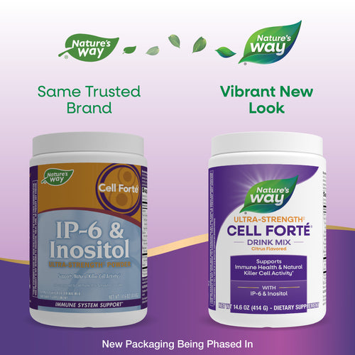 Nature's Way® | Ultra-Strength
Cell Forte  Drink Mix - package updates old to new Sku:05850