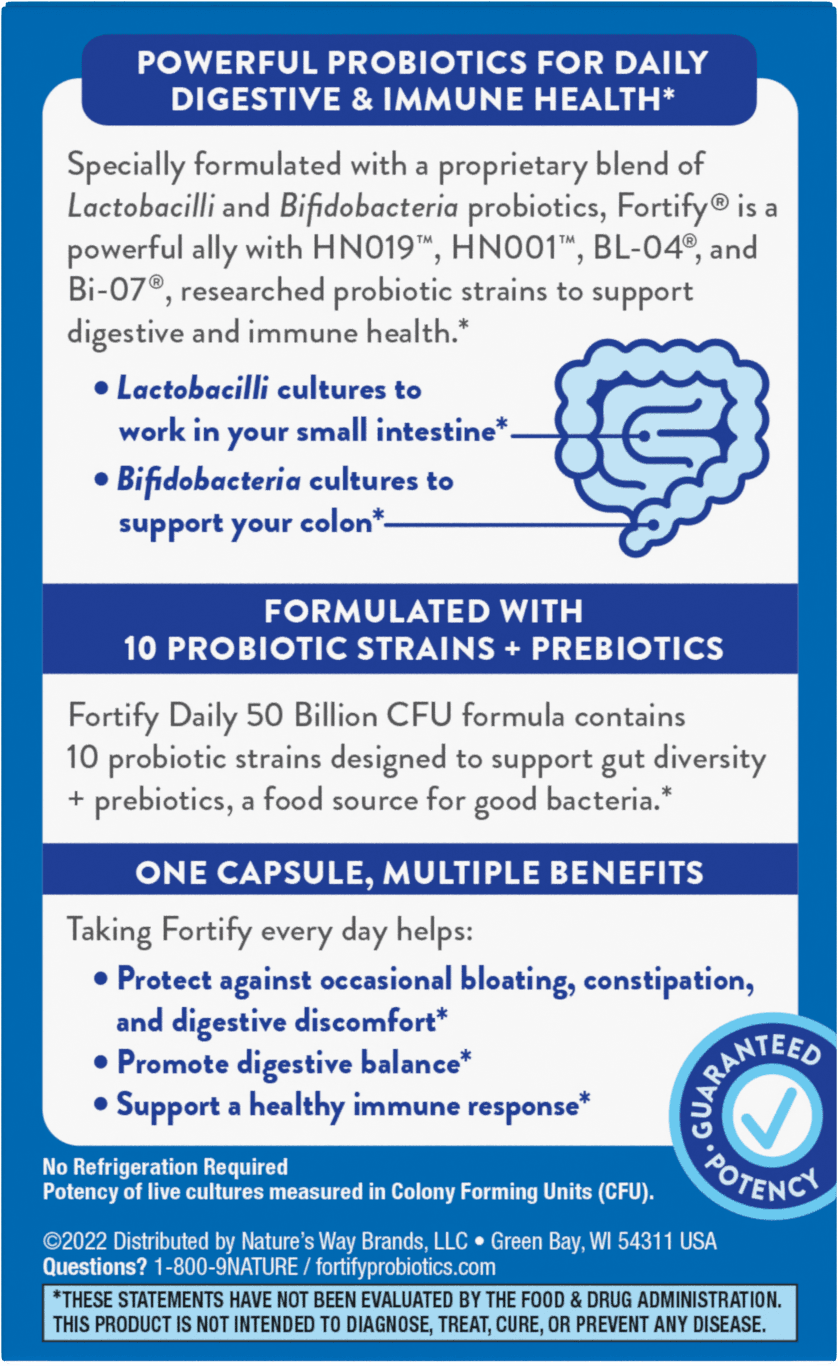 Fortify® 50 Billion Daily Probiotic | Way®