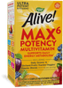 Natures's Way Alive!® Max6 Max Potency Daily Multivitamin Without Iron Sku:15092
